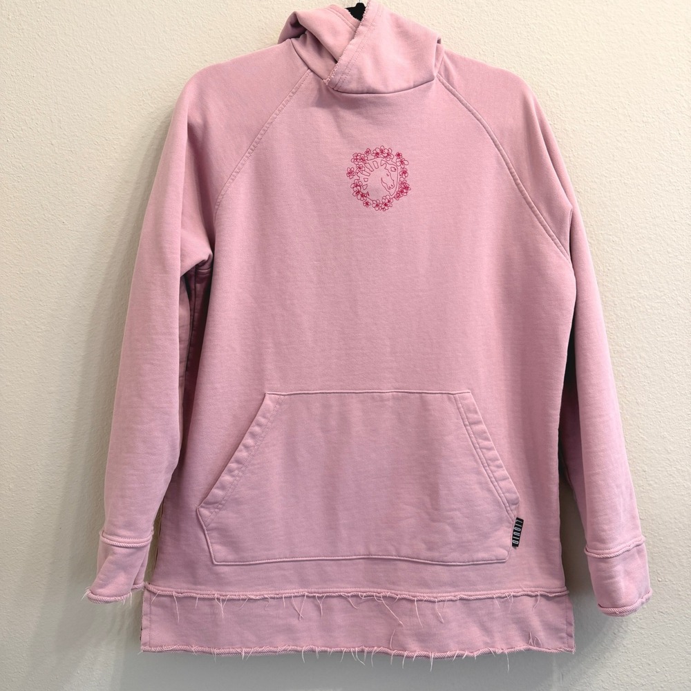 Liquid x Naruto 'Sakura' 20Y Frayed Pullover Medium Hoodie Cherry Blossom Pink